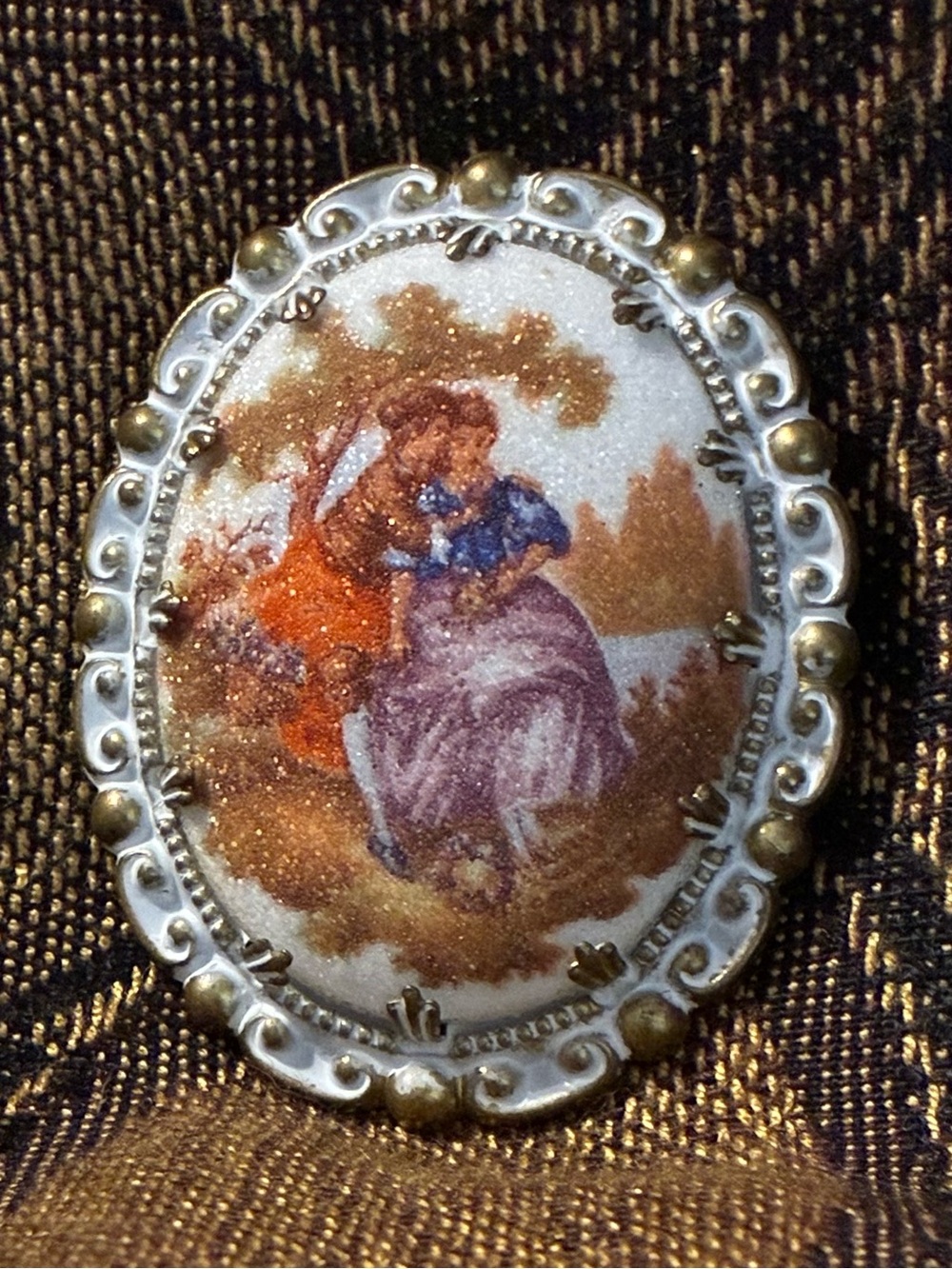 Vintage Western Germany Sugar Coated Brooch